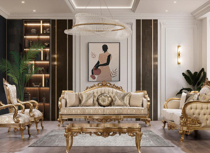 Sofa Set Sofagarnitur 4tlg. Couchtisch Luxus Wohnzimmer Klassiker Designer